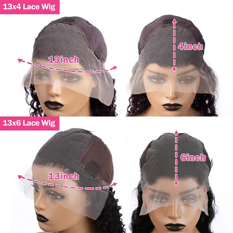 Water Wave 13x4 13x6 Lace Front Wigs Human Hair Easy To Wear Curly Wave Natural Hairline Malaysia Remy Human Hair Wigs For Women