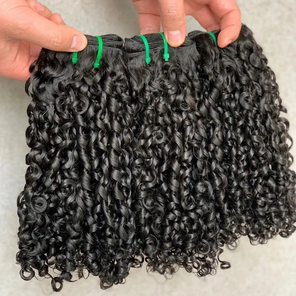 Beauty Plus Human Hair 3/4 Bundles Funmi Telephone Spiral Curly South Africa Hair Vendors Wholesale Remy Metodo Curly Human Hair