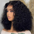 Short Bob Wigs Curly 100% Human Hair 13x4 Transparent Lace Frontal Wig Pre Plucked Deep Wave Bob Wigs Short Human Hair For Women