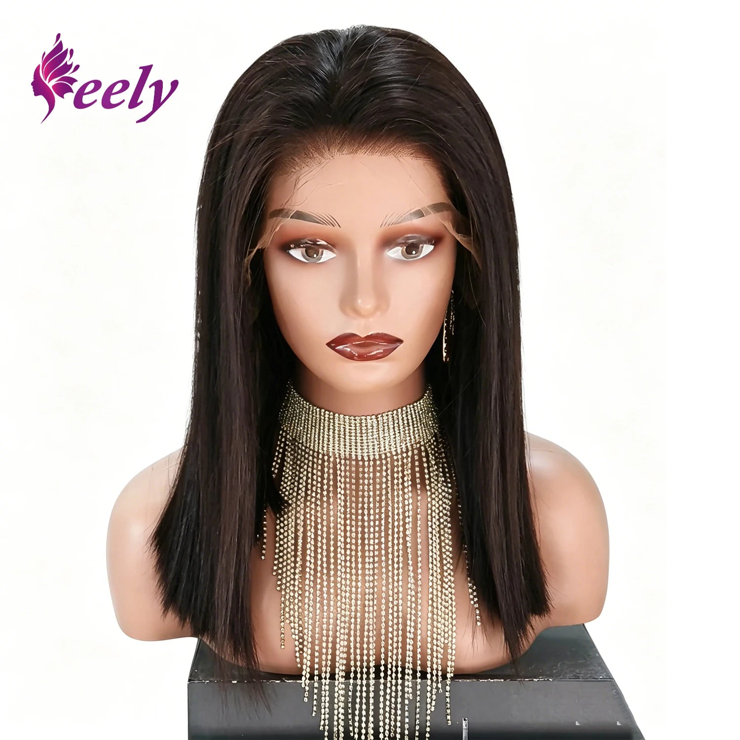13x4 Transparent Lace Front Short Bob Wigs Human Hair Pre Plucked Natural Color Straight 4x4 Closure Wig Human Hair Wigs