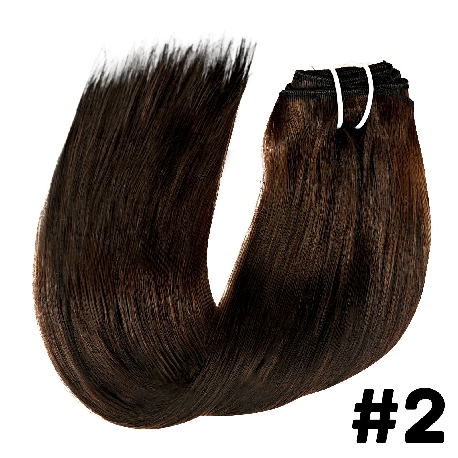 Brown Clip In Hair Extensions Real Human Hair Brazilian For Women Straight Hair 8pcs 120gram Remy Human Hair Thick Silky  Soft