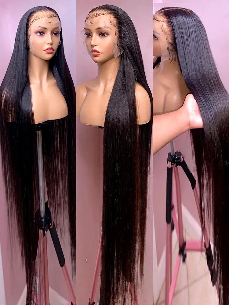 250% 13x4 Lace Front Wigs Human Hair Bone Straight 13x6 Lace Frontal Wig Preplucked Brazilian 4x4 5x5 Glueless Lace Closure Wigs