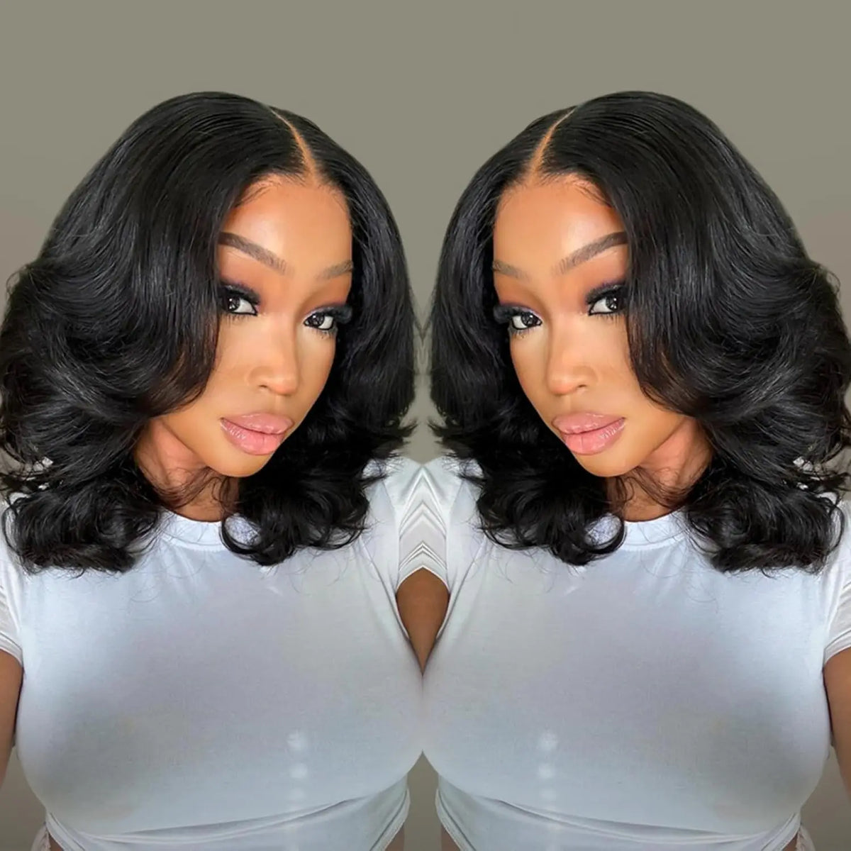 Bob Wig Human Hair 13x4 Frontal Lace Wig Body Wave HD Lace Front Wigs Human Hair Pre Plucked 99J,4/27 and natural Wigs for Women