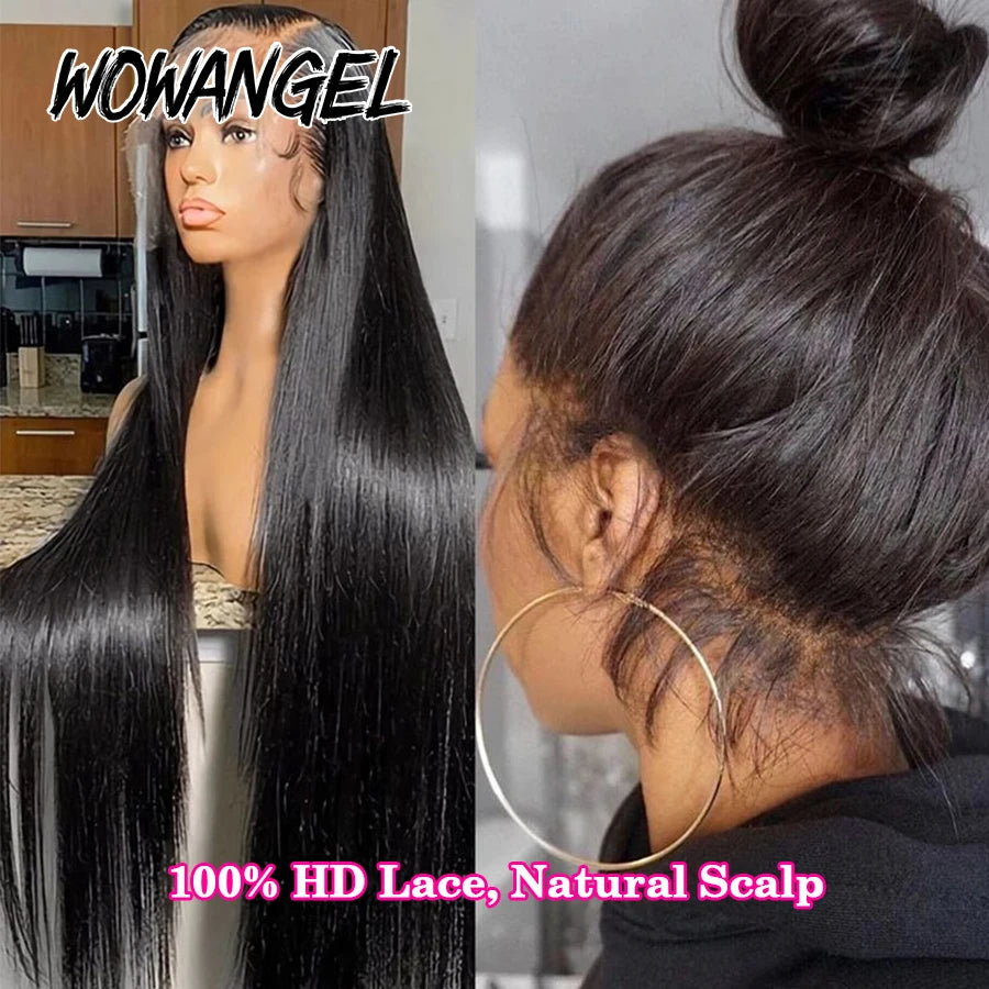 360 HD Lace Front Invisi Drawstring Wig Cap Straight Hidden Strap Glueless Human Hair Wigs Full Lace Wigs Remy Brazilian Hair