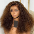 250% Chocolate Brown Curly Short Bob Wigs 13x4 Lace Frontal Wigs #4 Color Curly Human Hair Deep Wave Human Hair Wig For Women