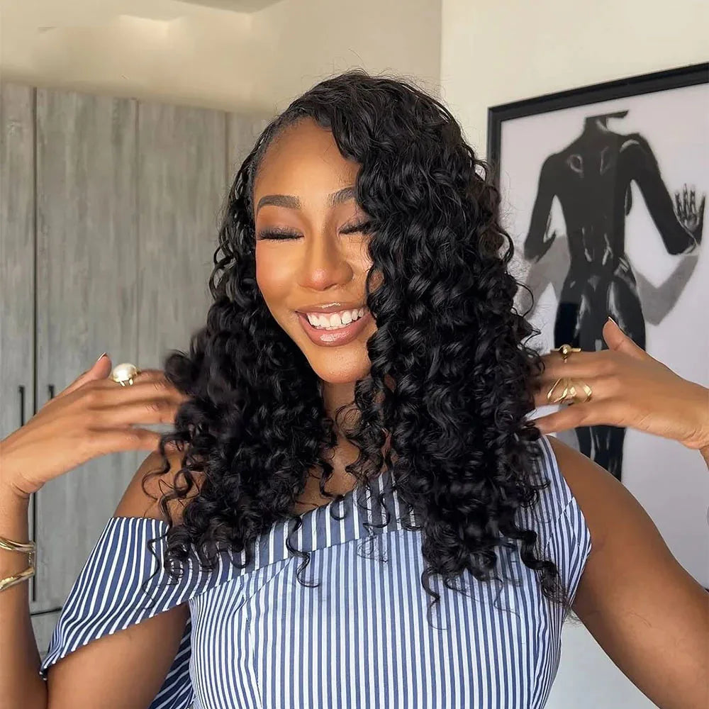Loose Deep Wave Miracle Knots Crochet Hair For Braiding Boho Braids Raw 100% Human Hair Extensions Feathered Human Crochet Hair
