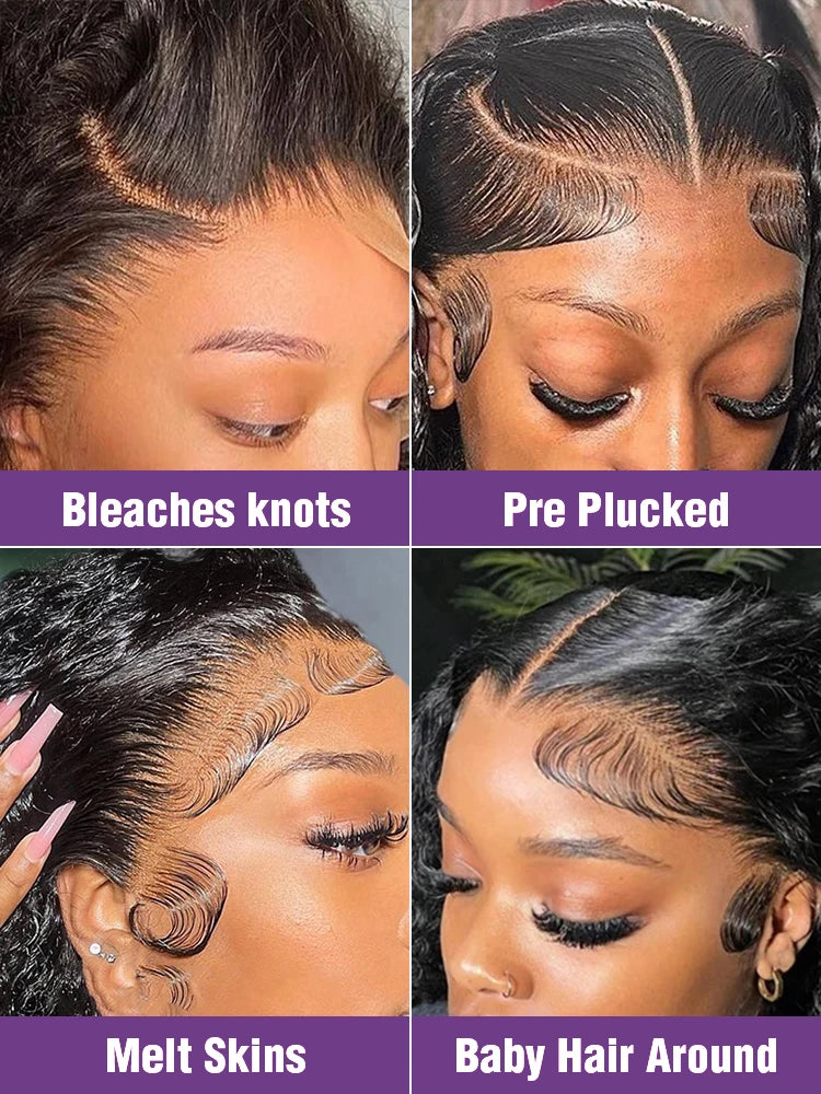 250% 13x4 Lace Front Wigs Human Hair Bone Straight 13x6 Lace Frontal Wig Preplucked Brazilian 4x4 5x5 Glueless Lace Closure Wigs