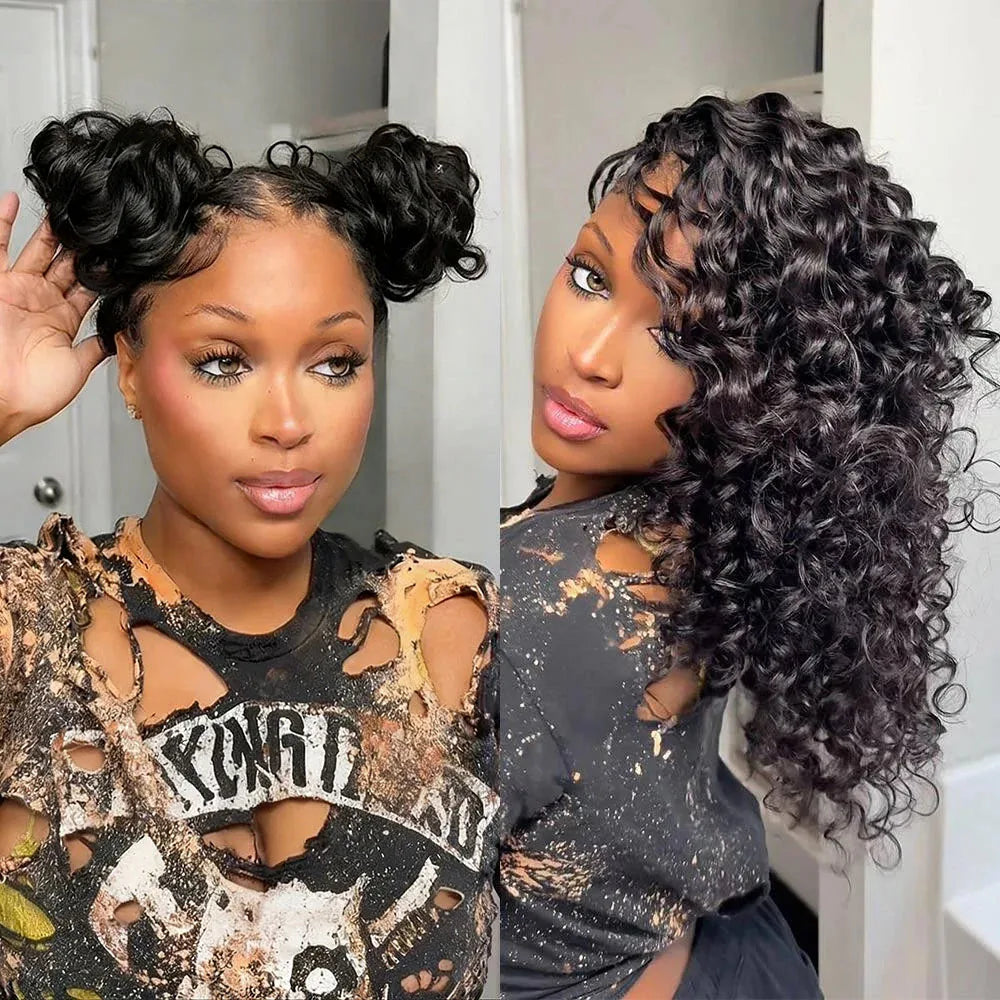 Loose Deep Wave Miracle Knots Crochet Hair For Braiding Boho Braids Raw 100% Human Hair Extensions Feathered Human Crochet Hair