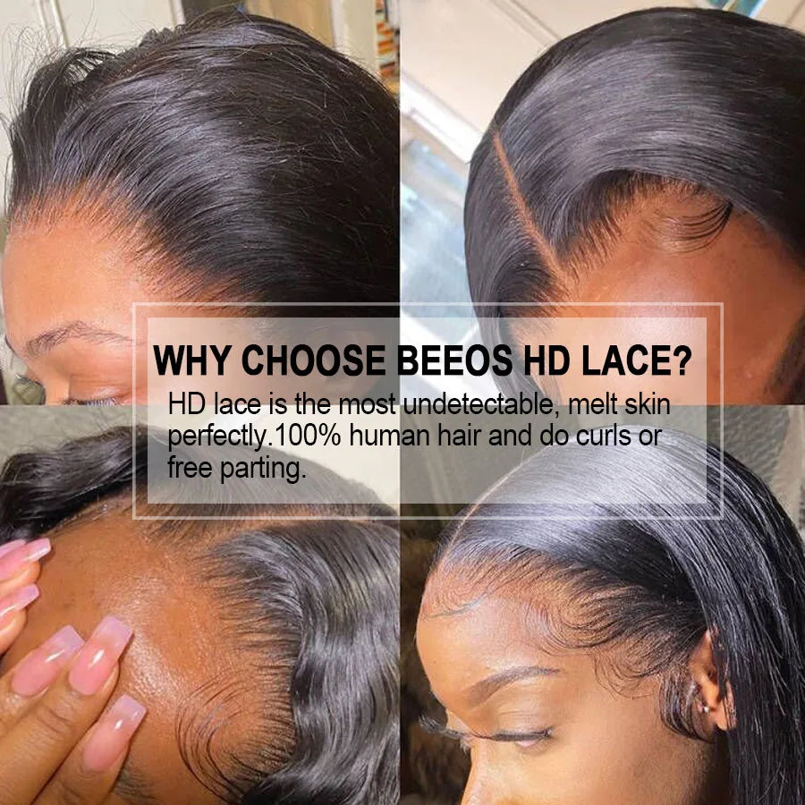 Skinlike 13x4 HD Lace Frontal Wig Pre plucked Curly Short Pixie Cut Human Hair Wig Brazilian Hair Wigs For Women Melt Skin Remy