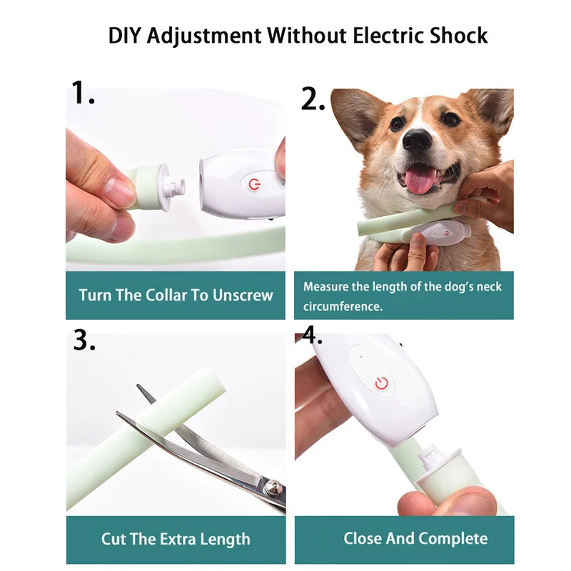 Dog Collar LED Light USB Discoloration Luminous Collar Perro Luz Led Dog Collar Flashing Rechargeable Glowing Collar For Dog Pet