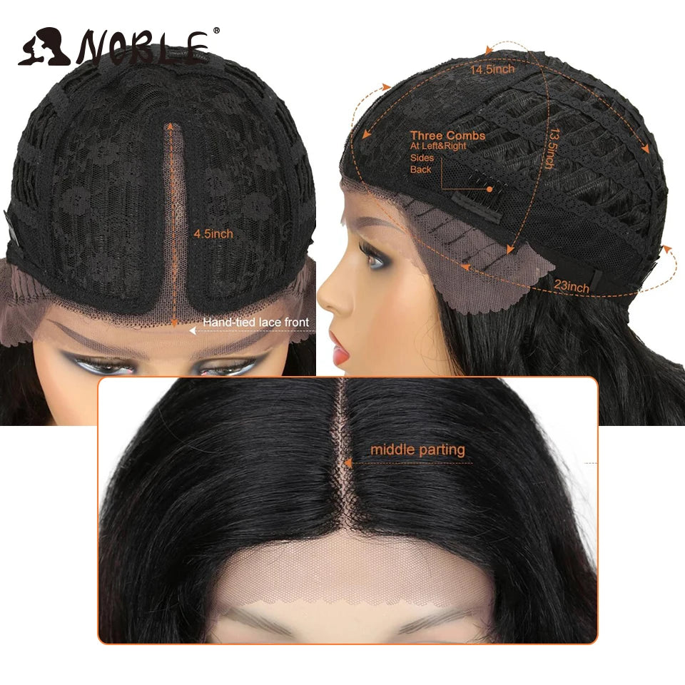 Noble Synthetic Lace Wigs For Women 20 Inch Wavy Lace Front Wig Blonde Wig  Lace Front Wig Cosplay Synthetic Lace Front Wig