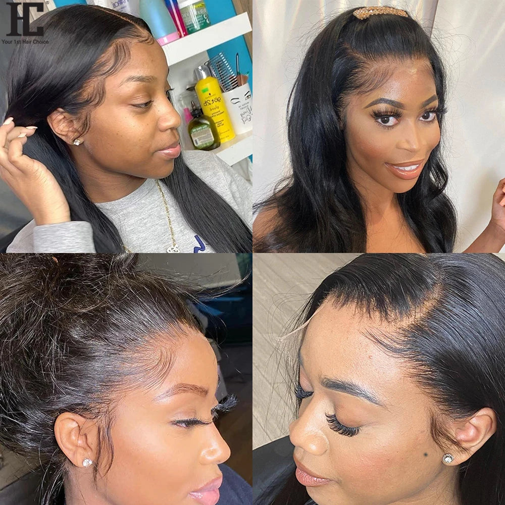 13x6 Lace Frontal Wig Human Hair Straight Transparent Lace Frontal Wigs For Women Remy Human Hair Pre Plucked Frontal Wig