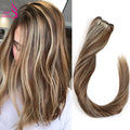 Real Beauty Ombre Straight Human Hair Weaves Bundle 18"-26" Blond Brazilian Human Hair Remy Hair Extensions Nordic Color