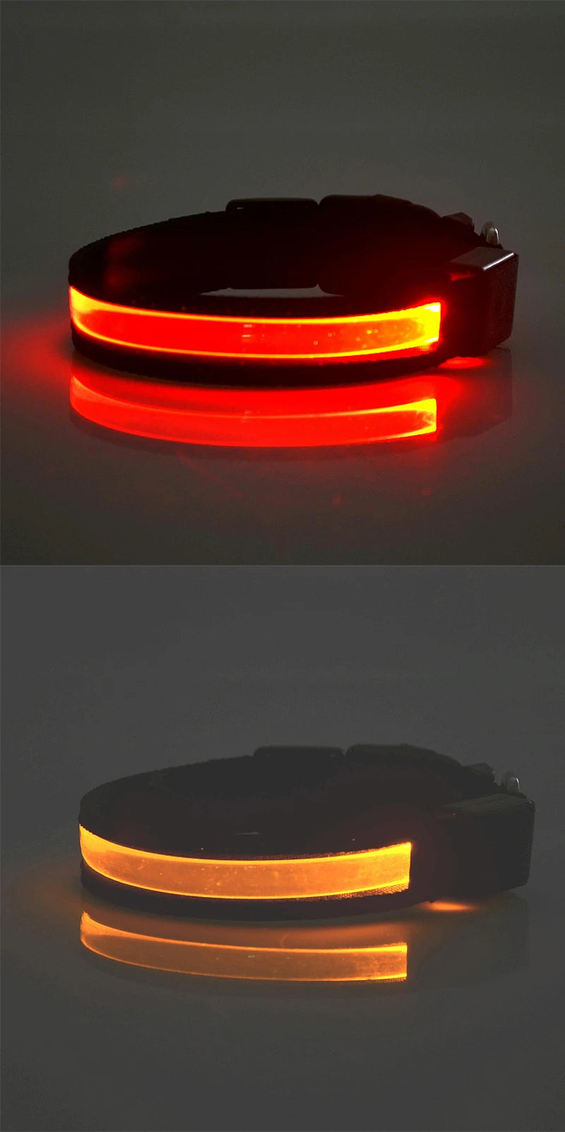 Engraved ID LED Dog Collar Luminous USB Custom Dog Tag Personalized Nylon Pet Dog Collar Led USB Light Night Safety Collar Perro