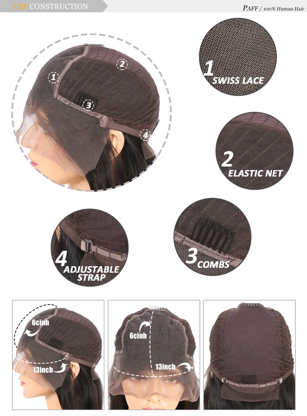 30" Long Kinky Curly Human Hair Natural Black 13x6 HD Lace Front Wigs Brazilian Free Part Pre plucked with Baby Hair Glueless