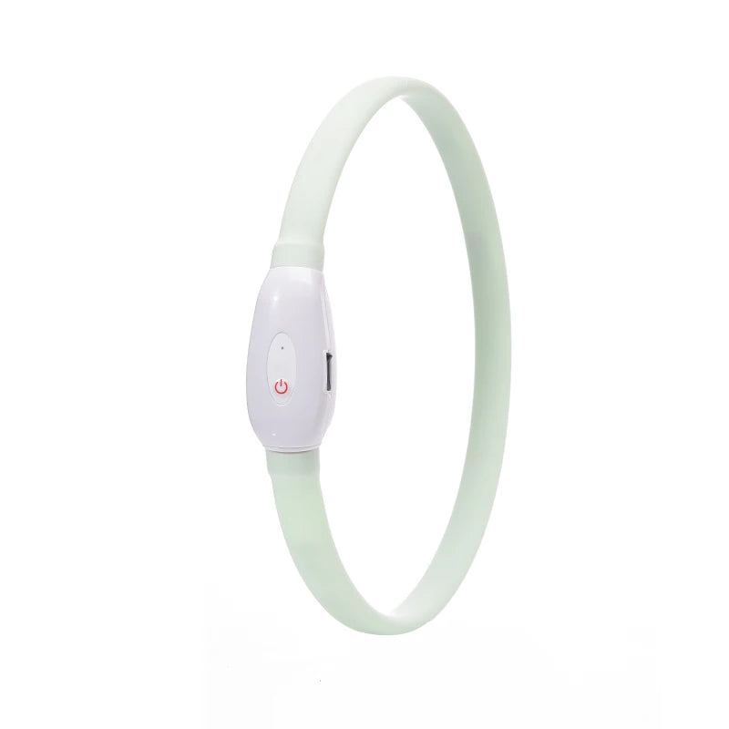 Dog Collar LED Light USB Discoloration Luminous Collar Perro Luz Led Dog Collar Flashing Rechargeable Glowing Collar For Dog Pet