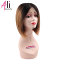 Lace Part Bob Wigs 613 Blonde Remy Brazilian Straight 100% Natural Human Hair T part Wig 13x 1 X 4 For Women