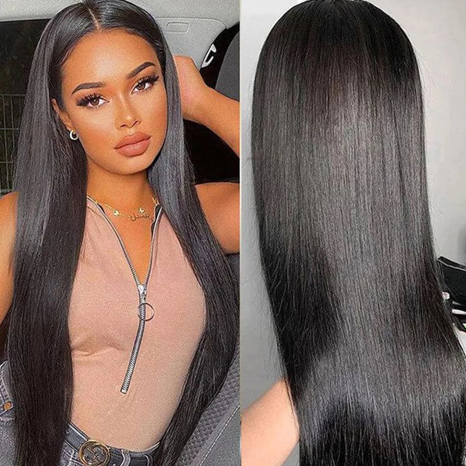 Malaysia Remy Silky Straight 13*5*2 T Lace Human Hair Wigs For Black Women Straight Transparent Human Hair Lace Front Wigs