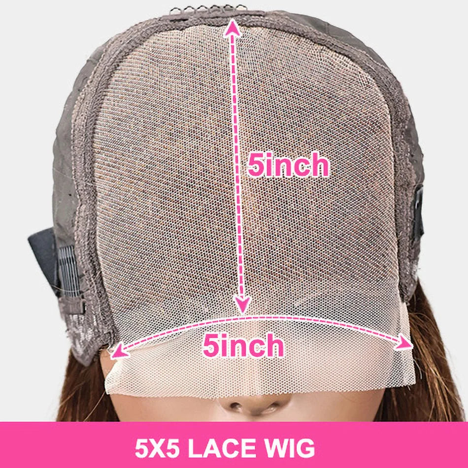 180% 13x4 Lace Frontal Wigs Silky Straight Human Hair Transparent Lace Bob Wigs 4x4 5x5 Lace Closure Wig Human Hair For Women