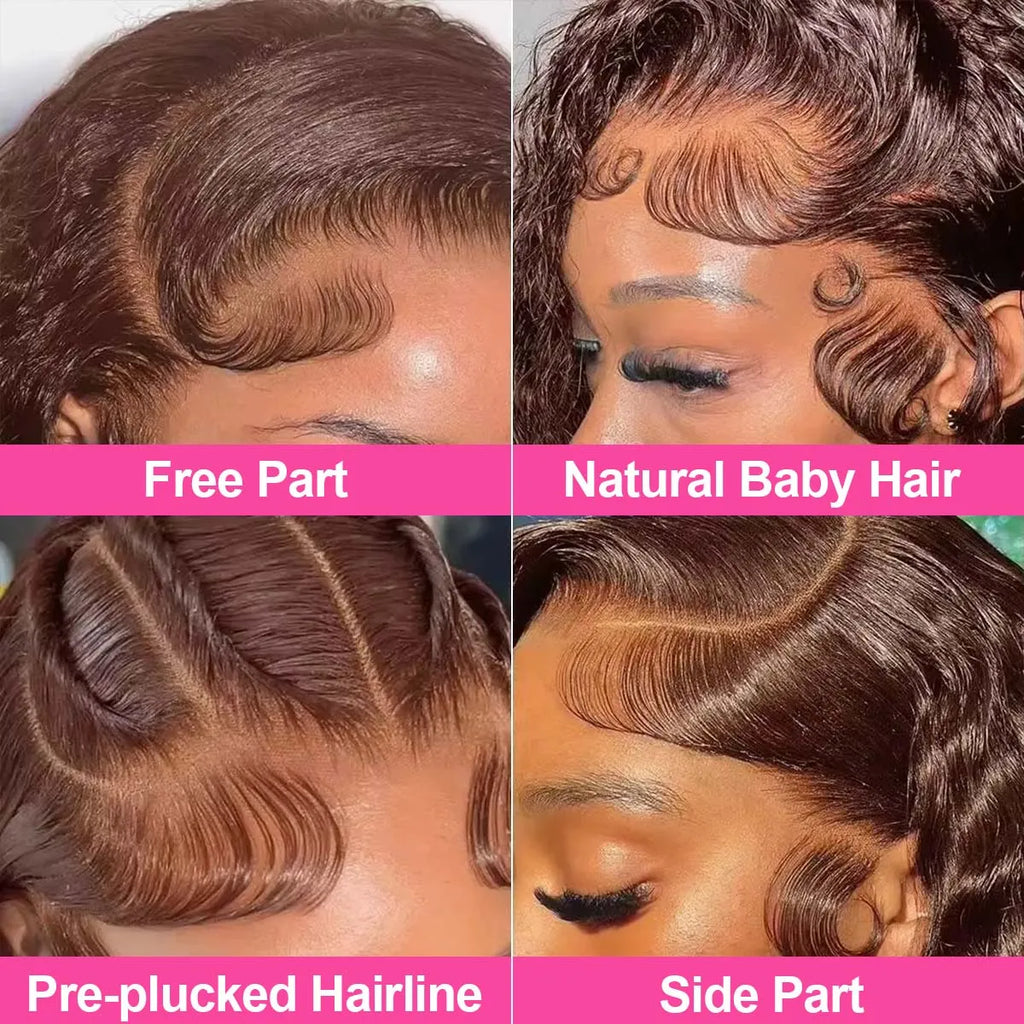 Brown Water Curly Short Bob Wig 13x4 Bob Wigs Vietnamese Deep Wave Human Hair Wig Preplucked For Women 2x6 4x4 Closure Curly Wig