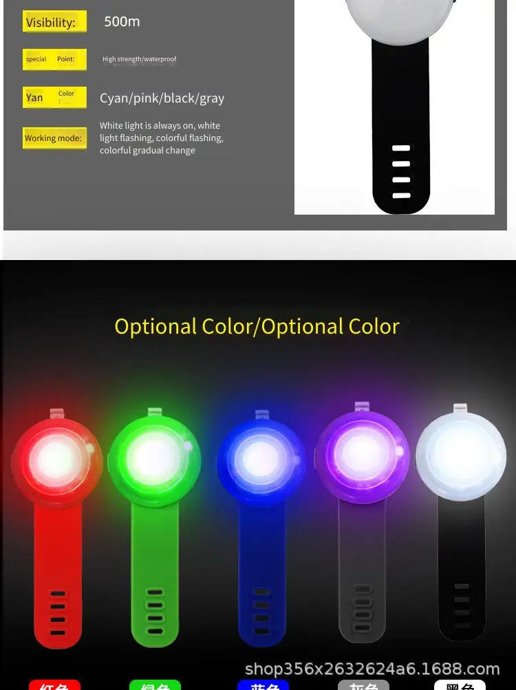 LED Dog Collar Pendant Rechargeable Pet USB Charge Luminous Collar Pendant Pet Flash Light Safety Necklace Light Clip-on Light
