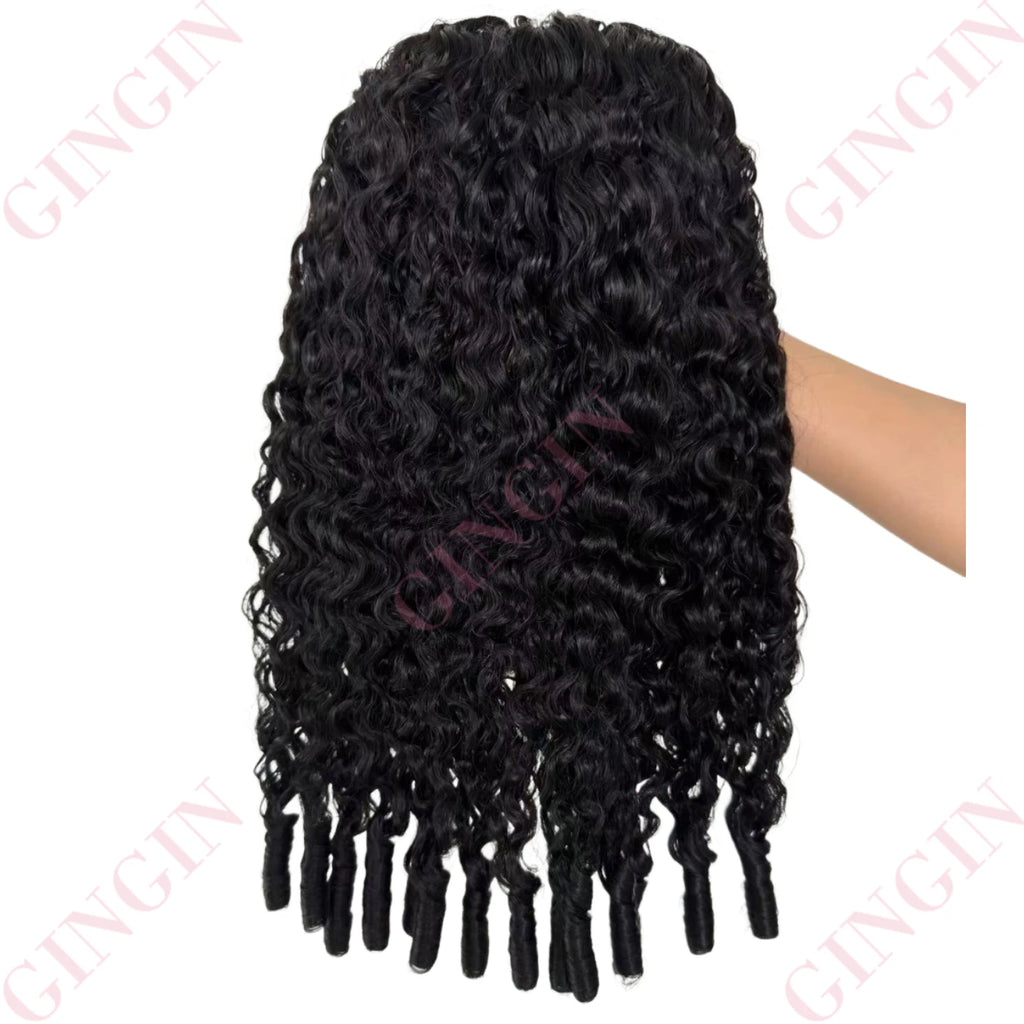 180% Afro Kinky Curly Headband Human Hair Wig For Black Women No Glue No Gel Ready To Wear Natural Brazilian Wigs With Headbands