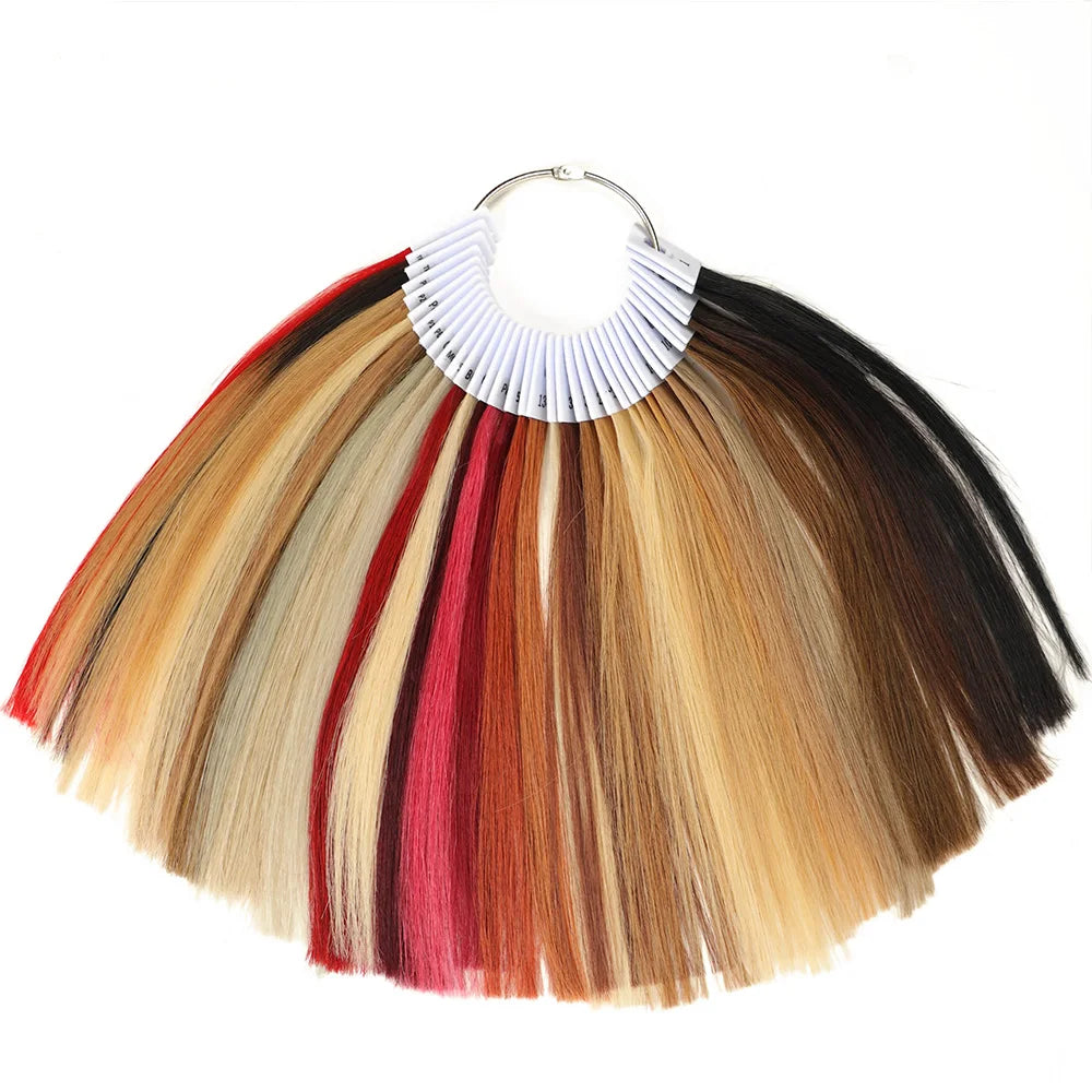 BHF Human Hair Color Rings Swatches For Human Hair Extensions Salon Tools Hair
