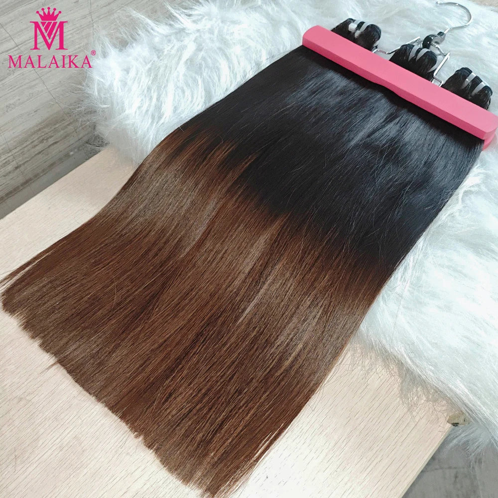 16A Raw Human Hair Bundles Bone Straight Double Drawn Unprocessed Virgin Vietnamese Hair Bundle Extensions Ombre Natural Color