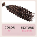 Human Braiding Hair 100g/Pack Deep Curly Bulk Brazilian Virgin Human Hair Extensions for Boho Braids Natural Black Wet and Wavy