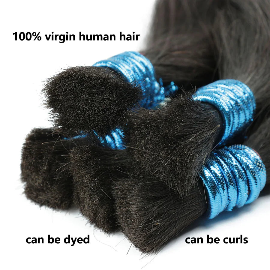 Virgin Human Hair Bulk Braiding Good Quality 100% Real Natural Human Hair Braids Unprocessed No Weft Hair Bundles For Salon