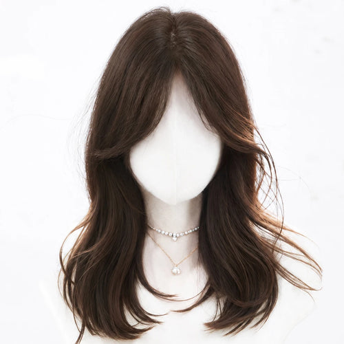 100% Human Hair Silk Base Wig Natural Color Dark Brown Glueless Lace Front Real Scalp Pre Plucked Brazilian Virgin Wig for Women