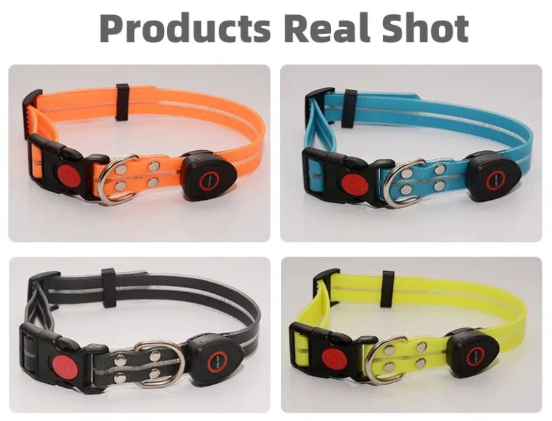 New Adjustable Led Glowing Pet Dog Collar PVC Waterproof  Anti Dirty Easy To Clean for Big Small Dogs Puppy Cat Luminous Collar