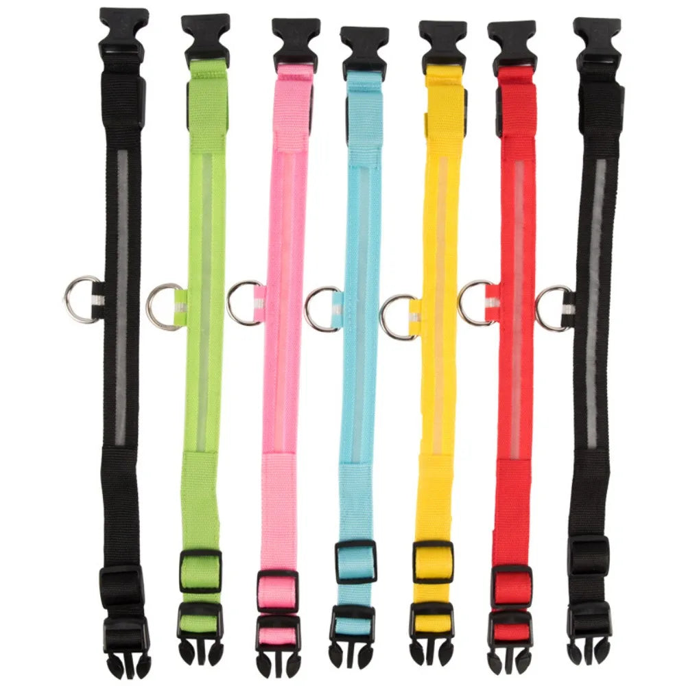 Usb Charging Glowing Dog Collar With Pendant Detachable Luxury Led Light Bright For Small Dogs Cat Night Safety Collar Wholesale