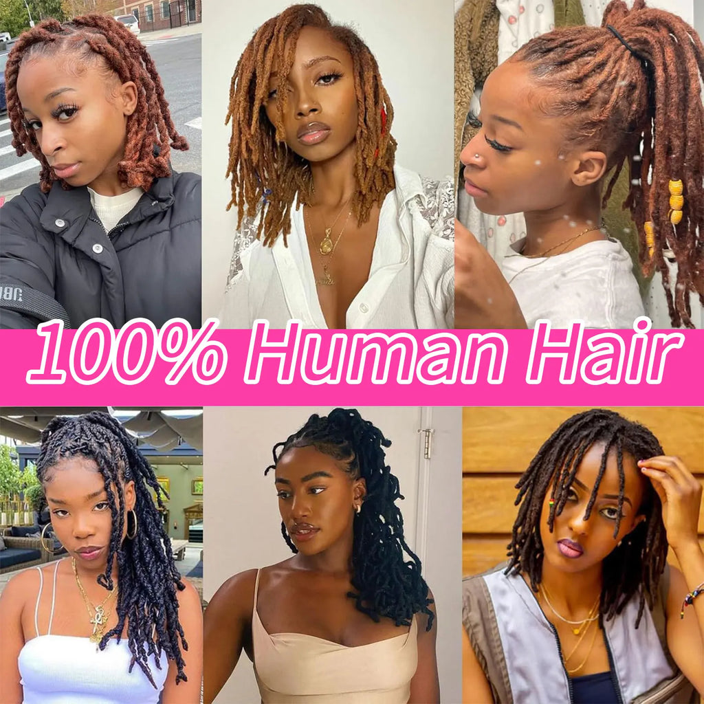 20strands/pack #Light Grey Whosale Human Hair Locs Extensions Dreadlocks Extensions Full Handmade Human Hair Extensions
