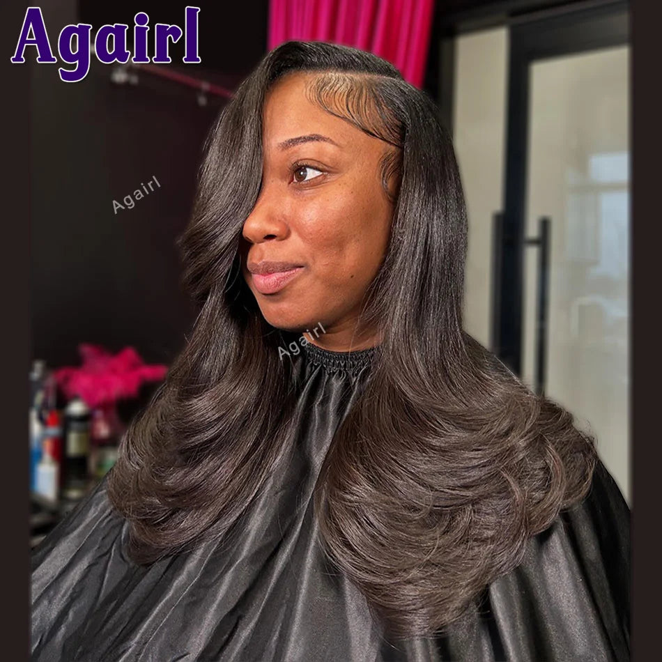 Ginger Brown 200 Density 13x6 13x4 Transparent Lace Front Wigs Human Hair PrePlucked Body Wave Lace Frontal Wig for Women 30Inch