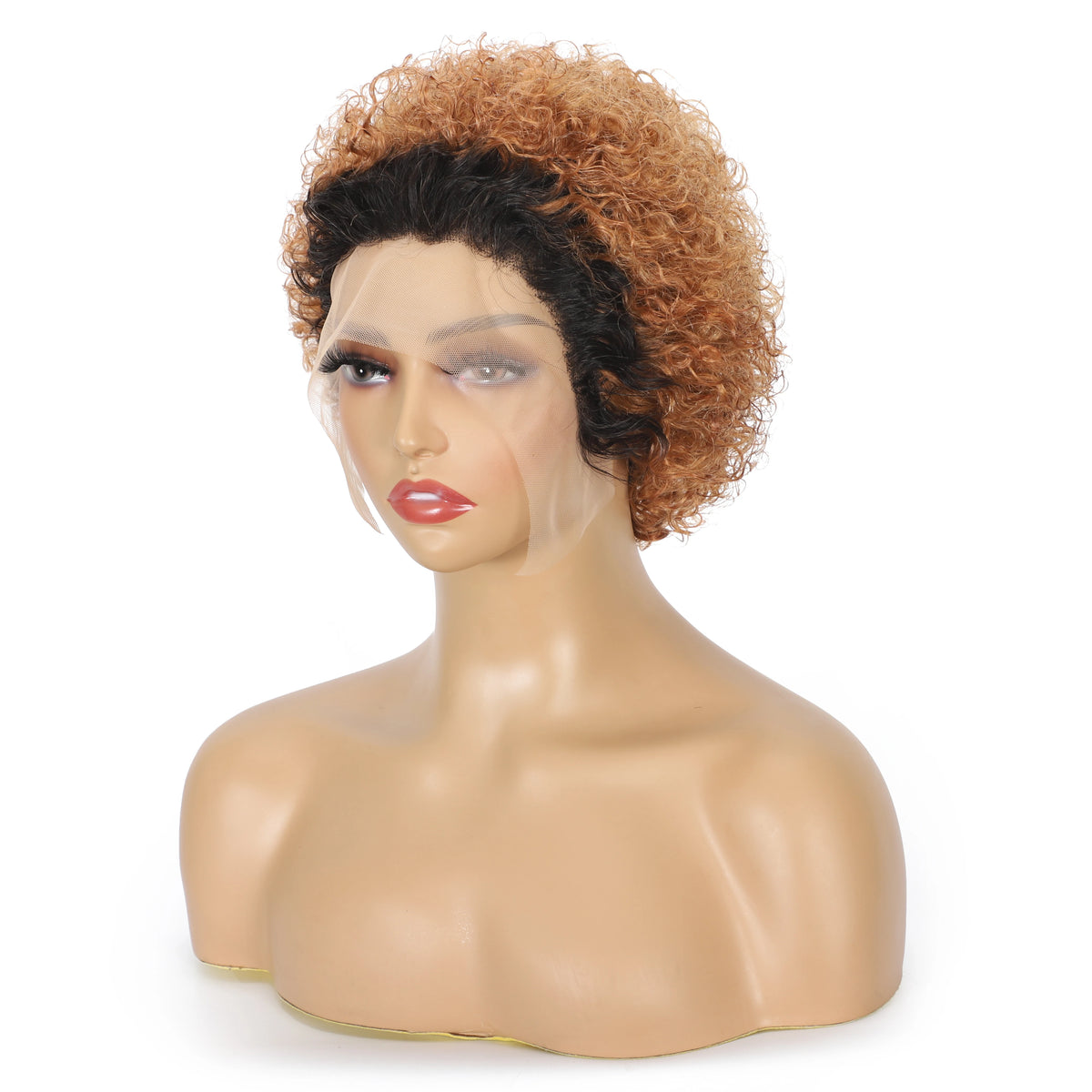 13x1 Transparent Lace Front Wigs Pixie Cut Wig Human Hair Brazilian Remy 100% Human Hair Short Curly Human Hair Wig