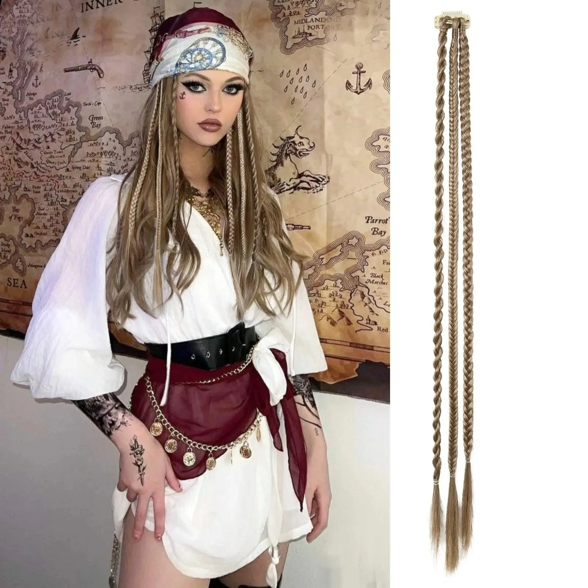 Braid Hair Extension 22inch Long Hair Extensions Clip in Braids Hair Extensions for Women Soft Synthetic Hairpieces Boxing Braid