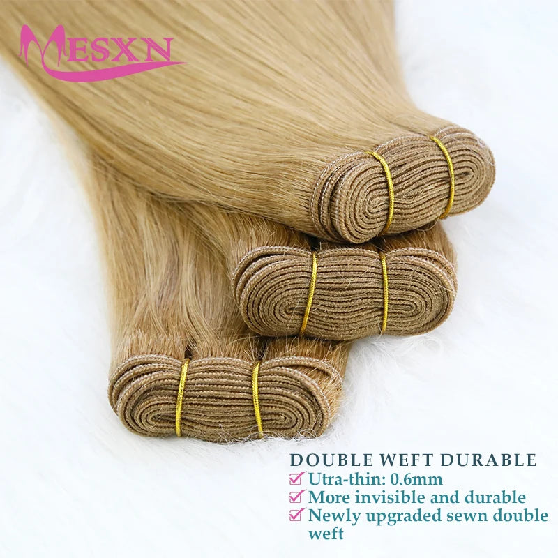 High Quality Human Hair Wefts Extensions Hair Weaves Bundles 100% Really Human Hair Straight Black Brown Blonde thick for salon