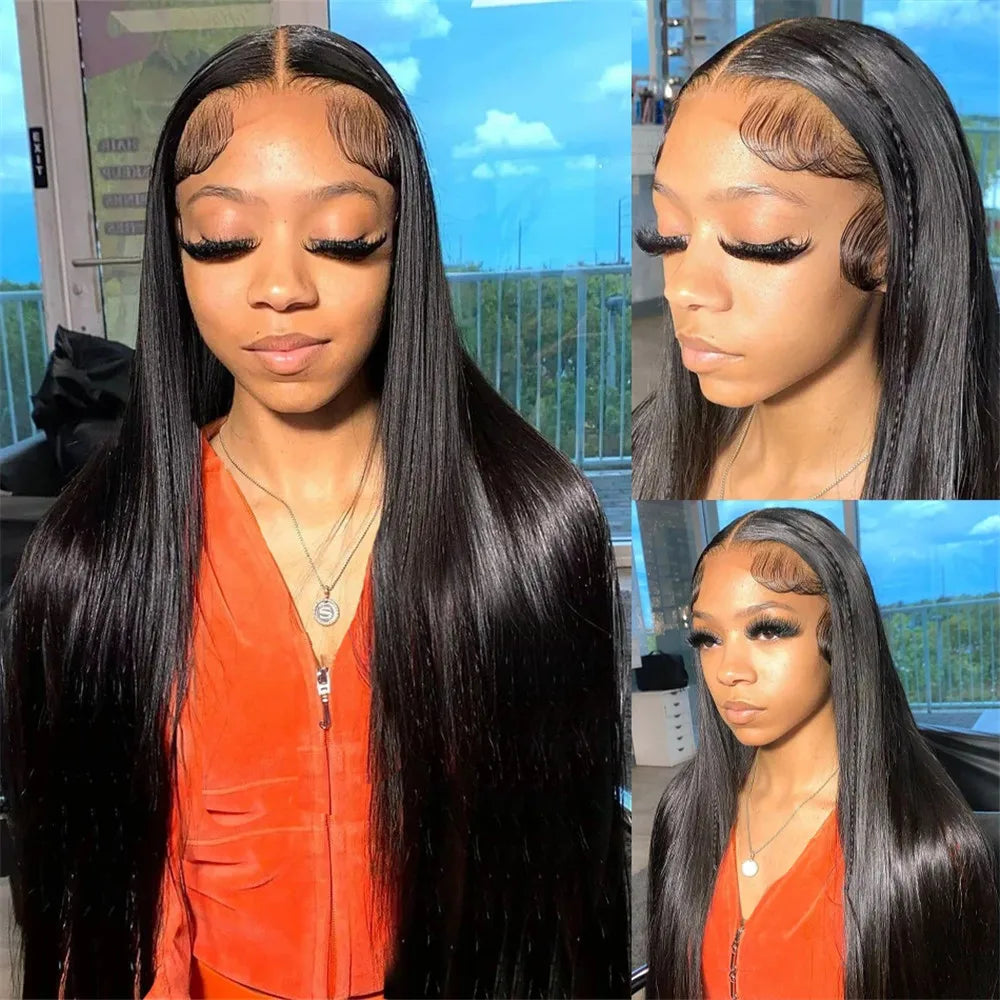 Bone Straight 13x4 13x6 Hd Lace Front Wig Remy For Black Women 30 40 Inch 360 Hd Lace Frontal Wigs 100% Human Hair Wig Brazilian
