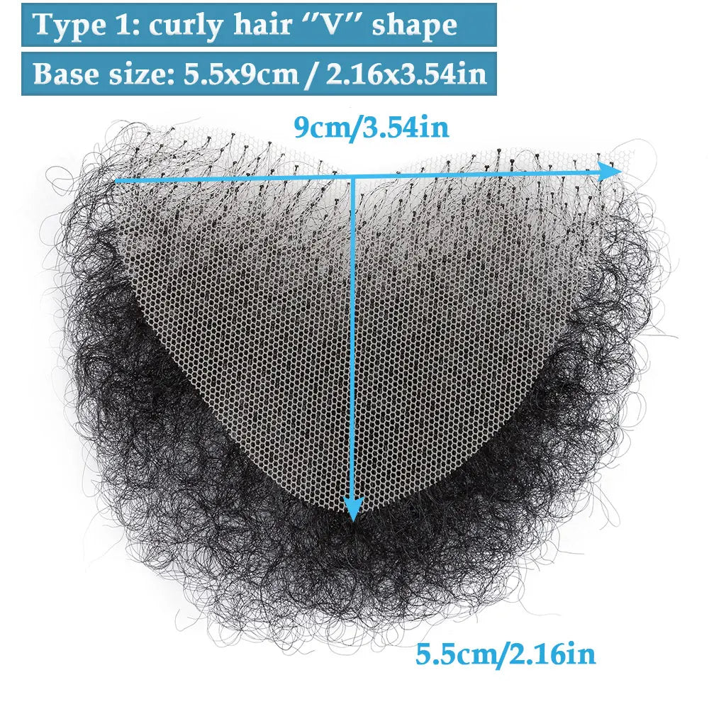 Human Hair Pieces Private Hair Handmade Simulation of Men Chest Hair Fake Mustache for Men and Women Sexy Body Hair Armpit Hair