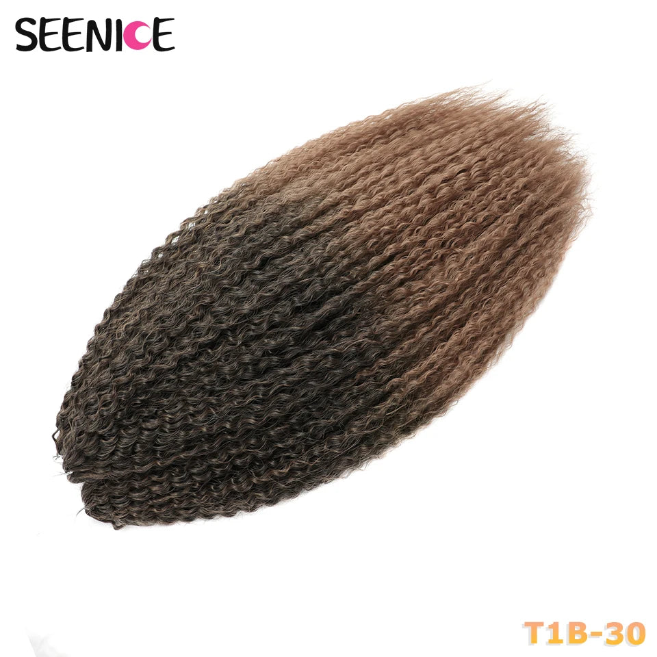Brazilian Braids Synthetic Crochet Hair Afro Curls Braiding Hair Extensions For Women African Braided Kinky Curly Hair OmbrePink