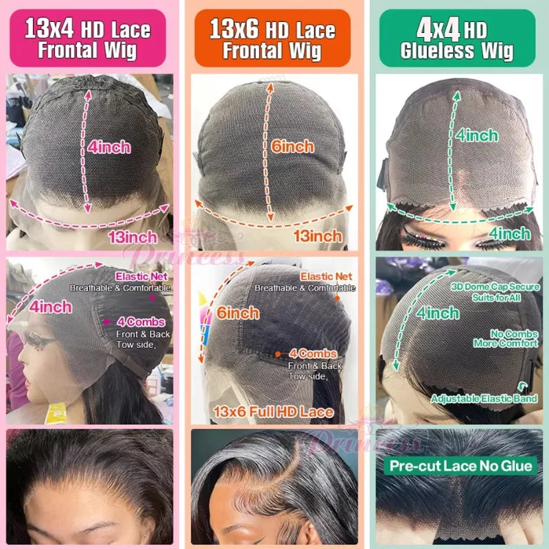 Wear And Go Glueless Human Hair Wigs Pre Plucked Brazilian Straight Lace Frontal Human Hair Wigs For Women Ready To Wear