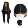 13x4x1 Lace Front Wig Dark Brown With Blonde Highlight Long Straight Synthetic Wig Heat Resistant Women Daily Fashion Wig