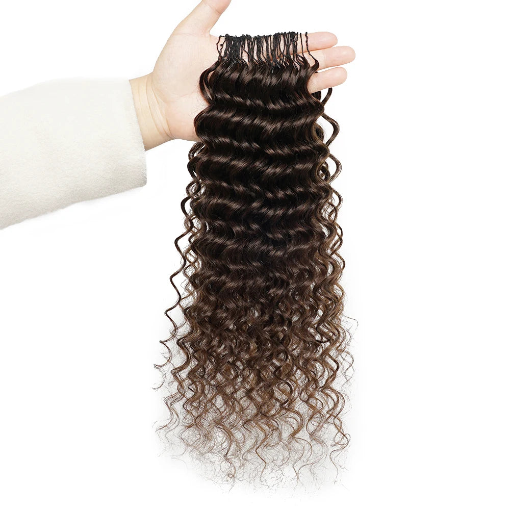 #613 Miracle Knots Crochet 100% Human Hair Deep Wave Bulk Braiding Hair for Bora Boho Braids Blonde Color Highlight Wavy Bundles