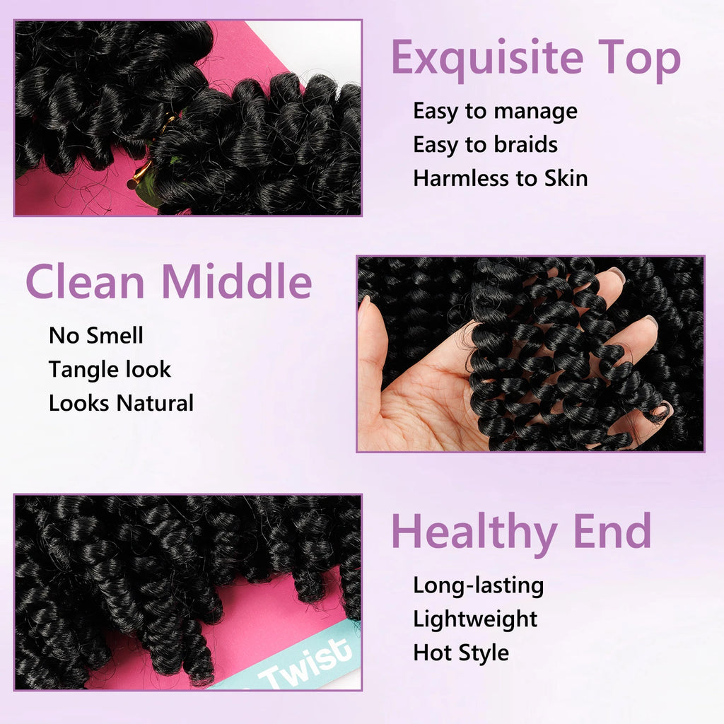High Quality Human-Like Passion Twist Braiding Hair 30Inch Synthetic Hair Extensions Realistic Shine  for Women Beauty