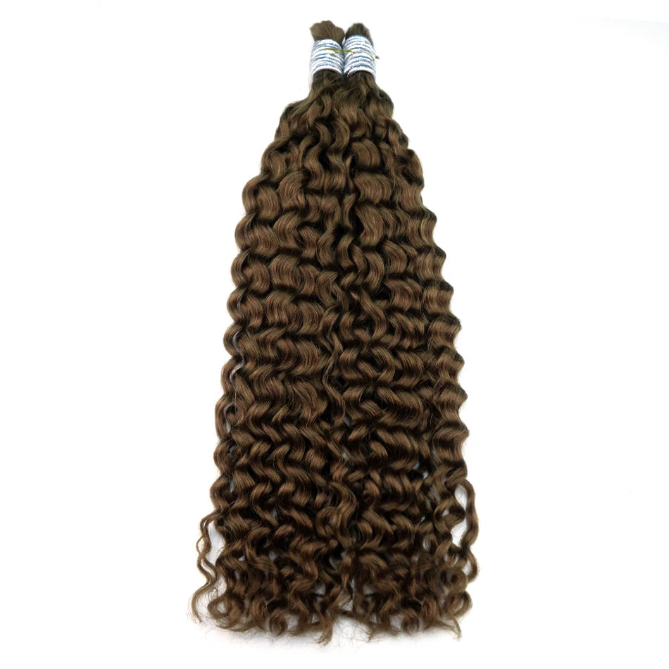 Extensiones De Cabello 100 Humano Boho Braids 100% Real Raw Indian Deep Water Wave Burmese Curly No Weft Human Hair Bulk Bundles