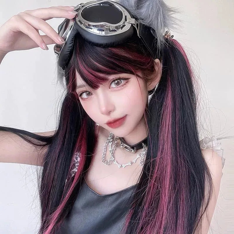 Lace Front Wolf Cut Wig - Short Curly Anime Cosplay Hair with Bangs - Korean Style Wolf Tail Hairpiece for Women (Pre-Plucked)