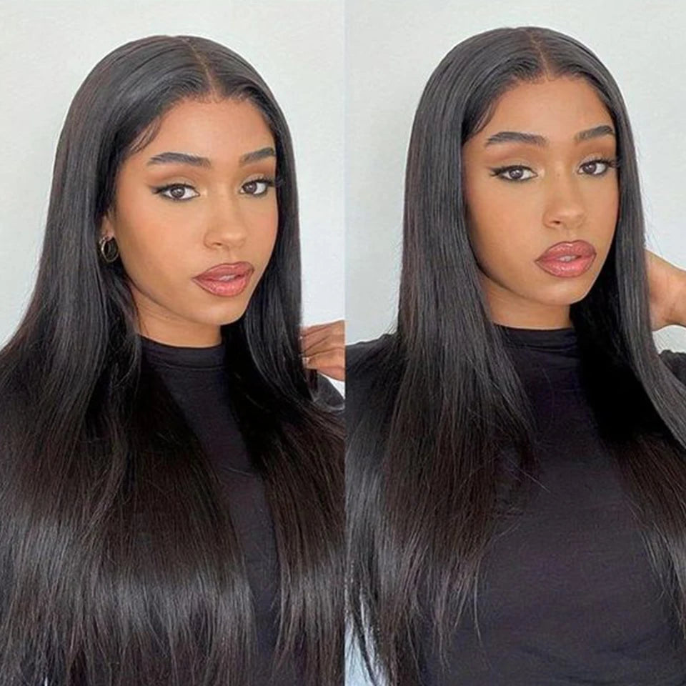 Malaysia Remy Silky Straight 13*5*2 T Lace Human Hair Wigs For Black Women Straight Transparent Human Hair Lace Front Wigs