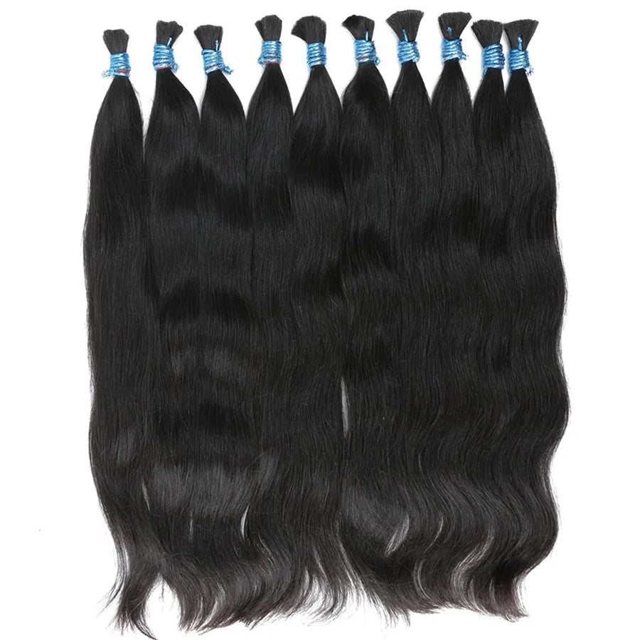 Virgin Human Hair Bulk Braiding Good Quality 100% Real Natural Human Hair Braids Unprocessed No Weft Hair Bundles For Salon