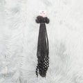 Natural Human Hair Dreadlock Extensions with Curly Ends 8-12 Inch Handmade Curled Tail Locks Extension for Women Men 10 Strands
